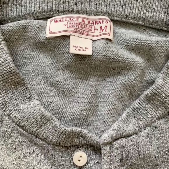 Grey Tweed Men's Henley Shirt - Slightly shrunk so size small - Picture 6 of 6